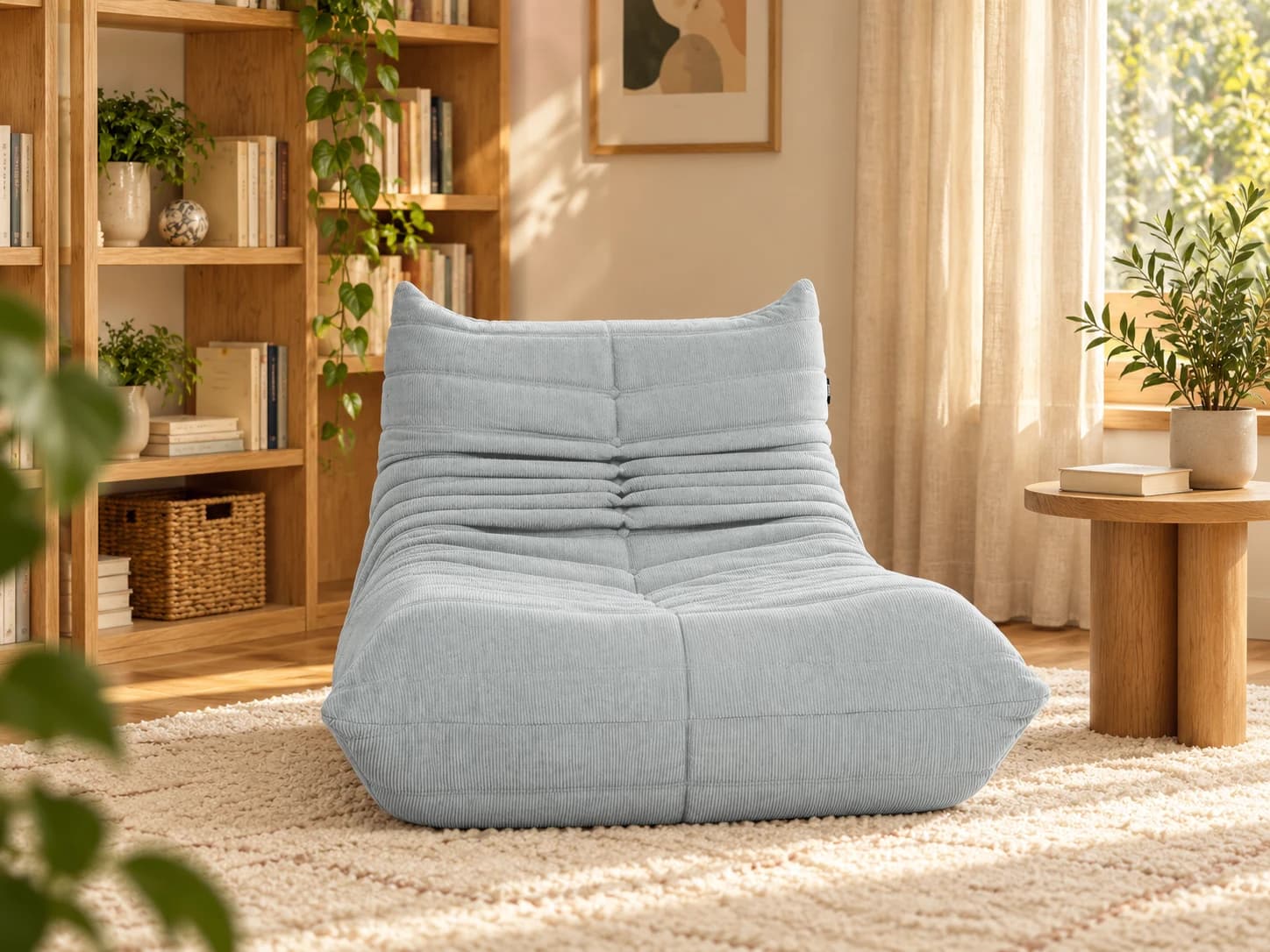 Sea Salt Caterpillar lounger in a sunlit reading nook